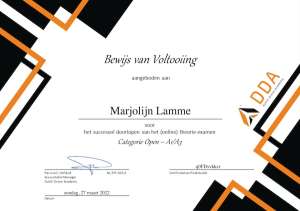 Certificaat DDA